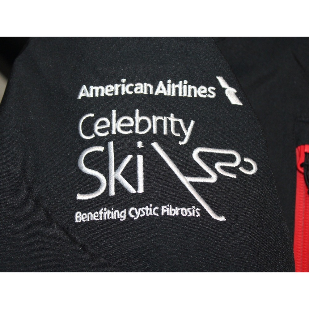 Spyder ski jacket Large black red American Airlines Celebrity Ski thinsulate - Picture 2 of 10
